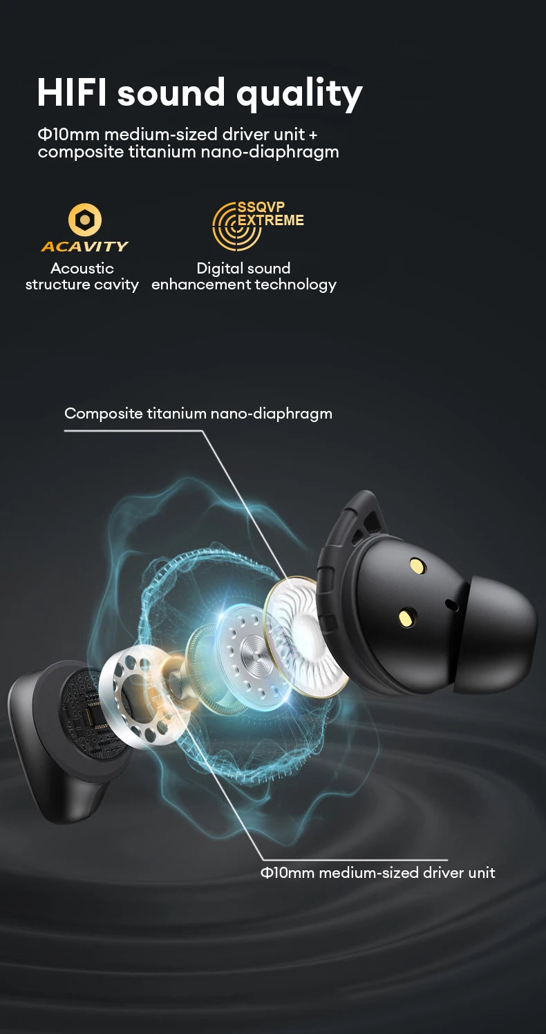 Monster N-LITE 206 Ture Wireless Bluetooth V5.4 Headphones IP5X Waterproof Sport Earbuds HIFI Stereo Sound Low Latency Earphone