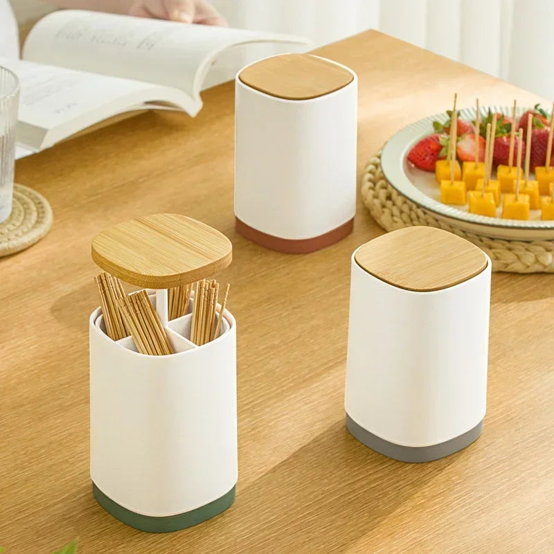 Toothpick Box Semi-automatic Toothpick Holder Home Personalized Creative Cotton Swab Box Toothpick Box Storage Box