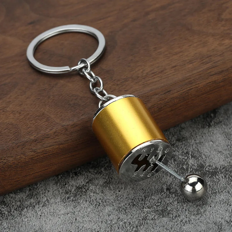 Mini Turbo Turbocharger Keychain Creative Gear Head Keychain Speed Gearbox Keyring For Car Key