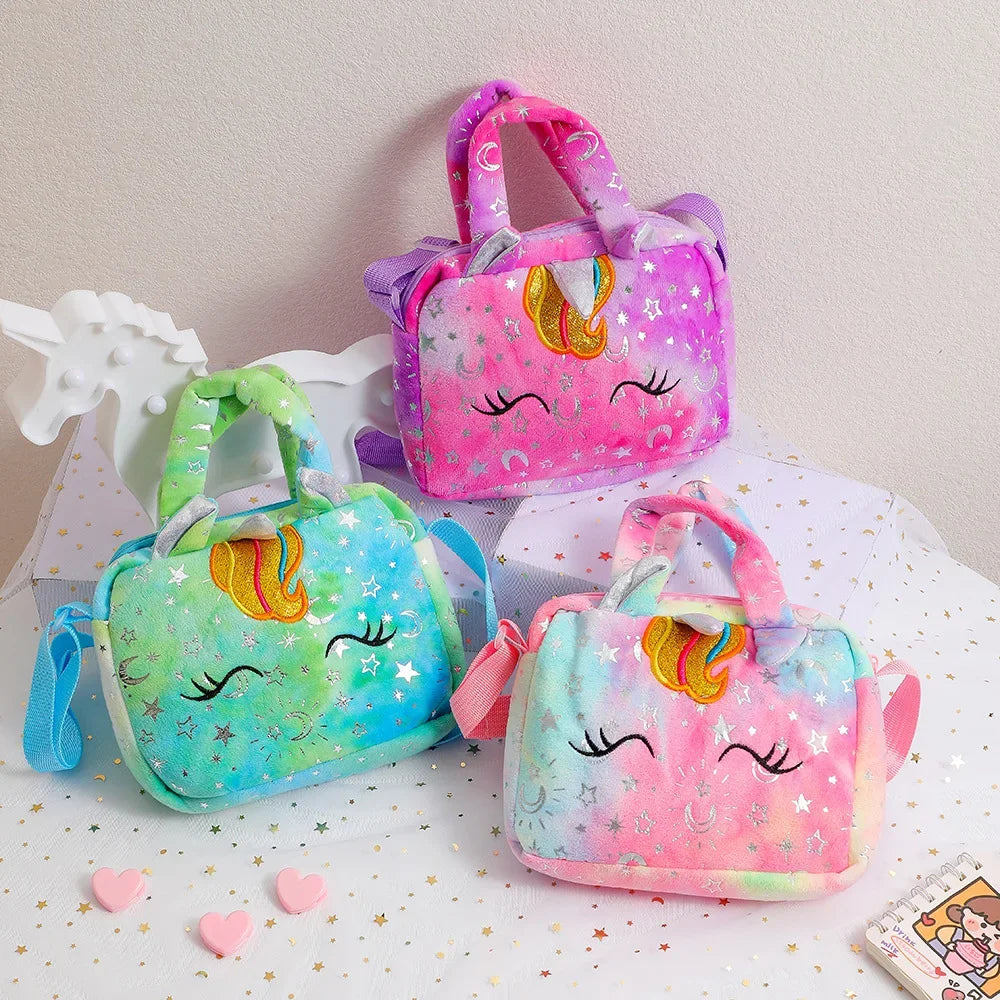 Sweet Unicorn Handbags For Girls Lovely Kids Crossbody Bag Children Gift Little Girl Small Purse