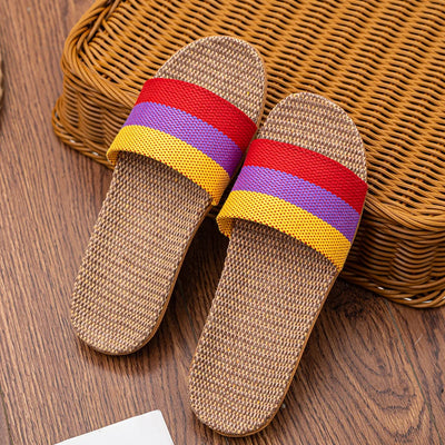 Summer Linen Women'S Slippers Flat Sandals Home Color EVA Lightweight Shoes For Women Casual Slippers Free Shipping