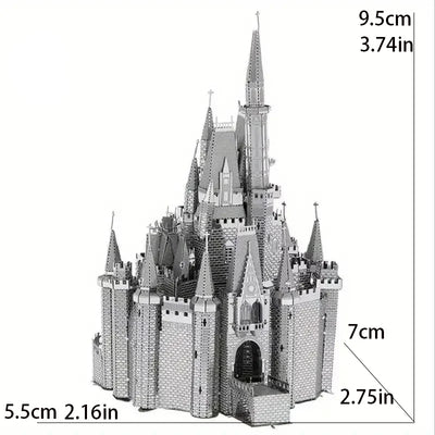 3D Metal Puzzle Cinderella Castle DIY Model Building Kit Adult Toys Birthday Gift