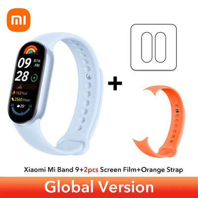 Fast Shipping Global Version Xiaomi Smart Band 9 1.62''AMOLED 150+ sports modes 21-day battery life* sleep SpO₂ monitoring* band