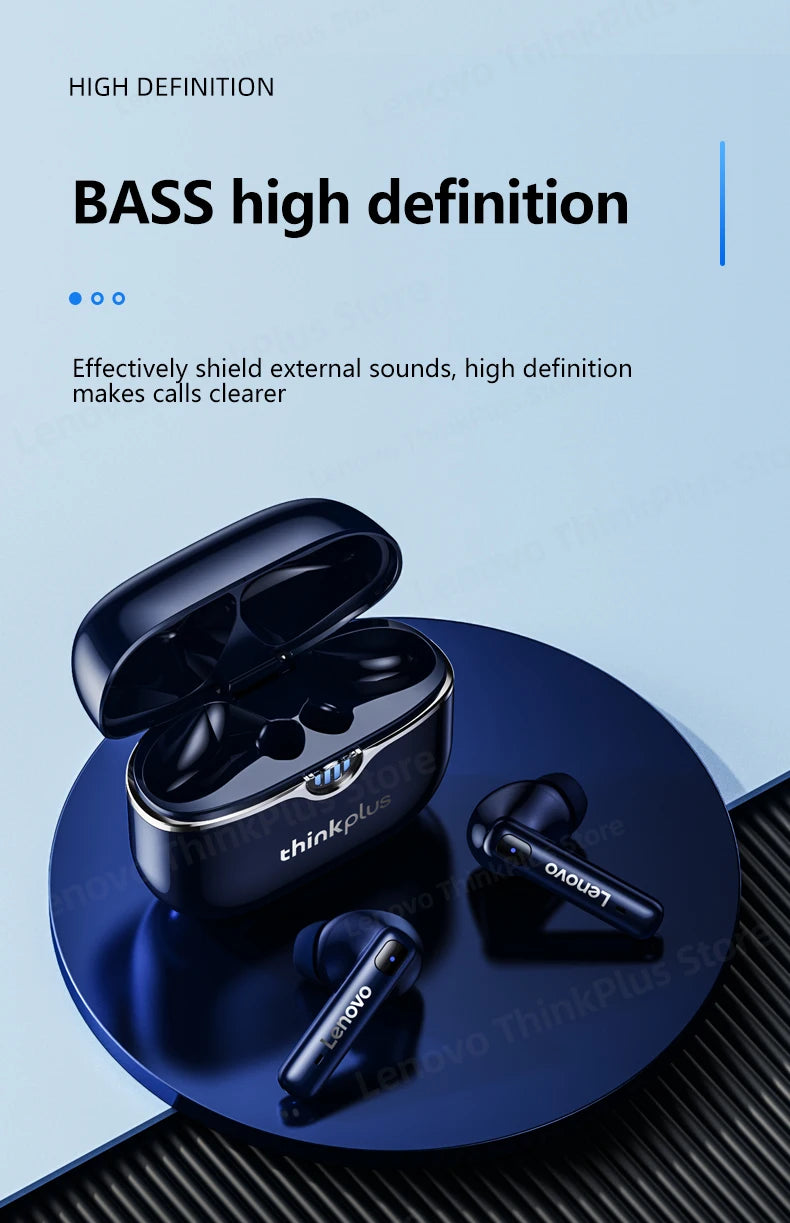 Lenovo LP15 TWS Wireless Bluetooth Headset 5.3 Touch Control Earphones Long Standby Earbuds Bass Low Latency Headphones 2023 New